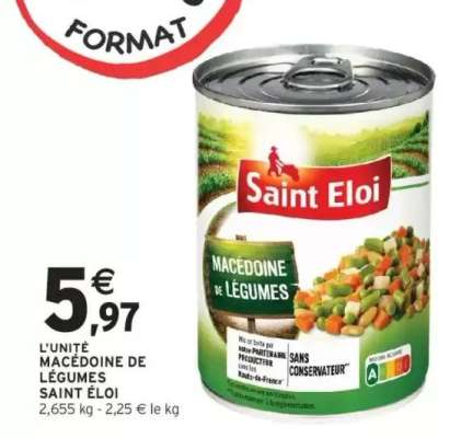MACÉDOINE DE LÉGUMES SAINT ÉLOI