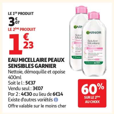 EAU MICELLAIRE PEAUX SENSIBLES GARNIER