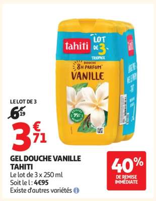 GEL DOUCHE VANILLE TAHITI