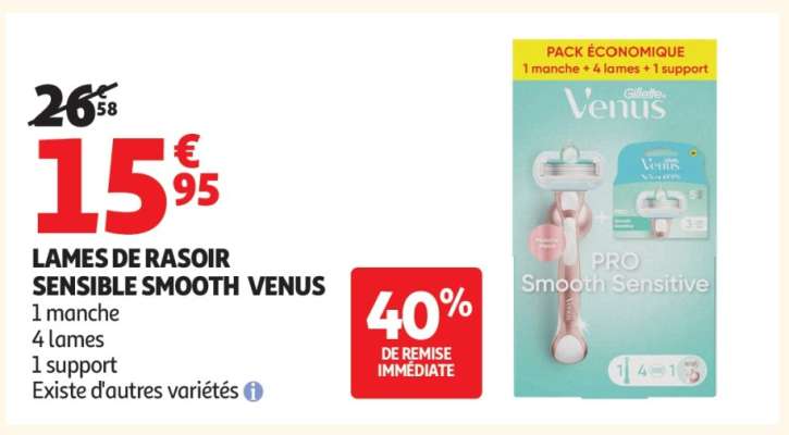 LAMES DE RASOIR SENSIBLE SMOOTH VENUS