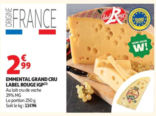 Emmental Grand Cru Label Rouge Igp