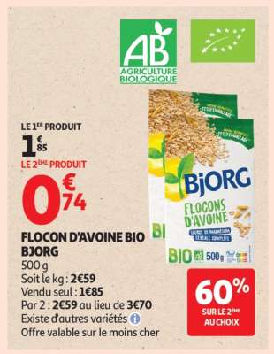 FLOCON D'AVOINE BIO BJORG