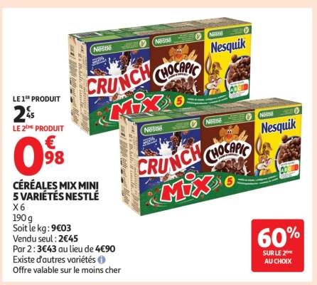 CÉRÉALES MIX MINI 5 VARIÉTÉS NESTLÉ