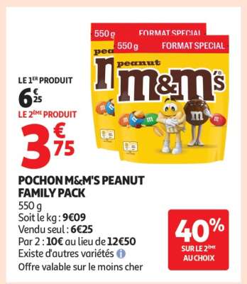 POCHON M&M'S PEANUT FAMILY PACK