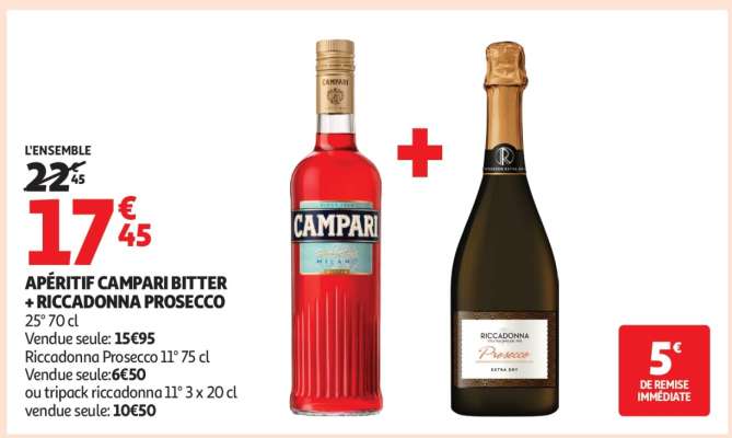 Apéritif Campari Bitter + Riccadonna Prosecco