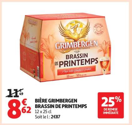 Bière Grimbergen Brassin De Printemps