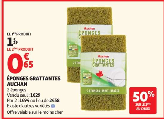 Eponges Grattantes Auchan