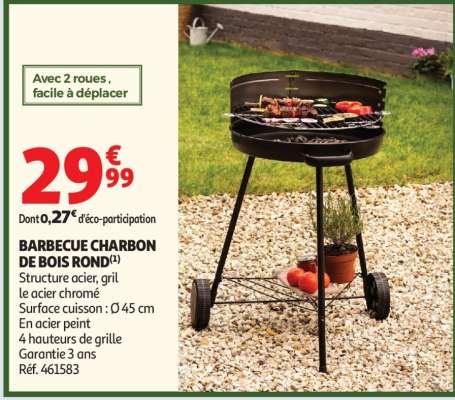 BARBECUE CHARBON DE BOIS ROND