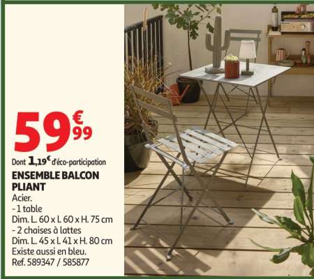 ENSEMBLE BALCON PLIANT
