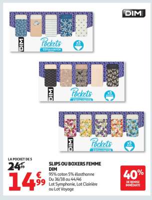 Slips Ou Boxers Femme Dim