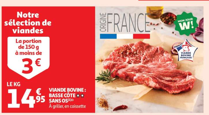 Viande Bovine : Basse Cote