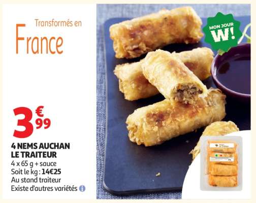 4 Nems Auchan Le Traiteur