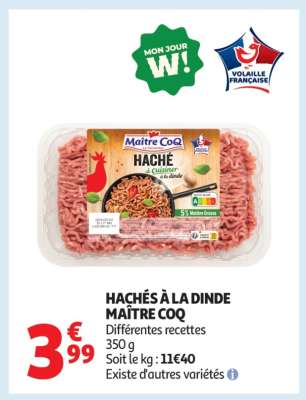 HACHÉS À LA DINDE MAÎTRE COQ