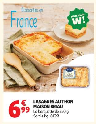Lasagnes Au Thon Maison Briau
