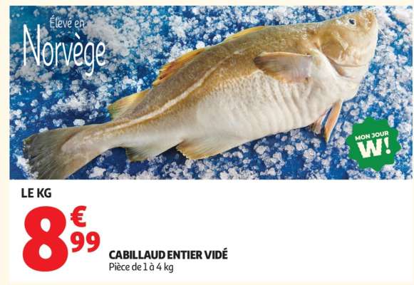 CABILLAUD ENTIER VIDÉ