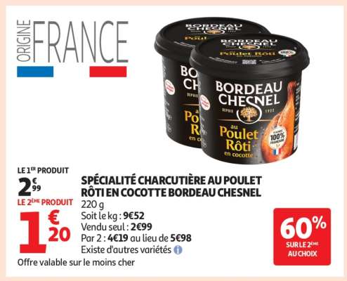 Specialite Charcutiere Au Poulet Rôti En Cocotte Bordeau Chesnel