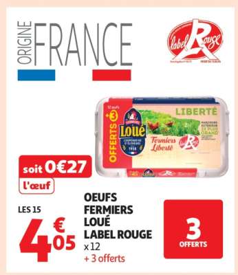 OEUFS FERMIERS LOUÉ LABEL ROUGE
