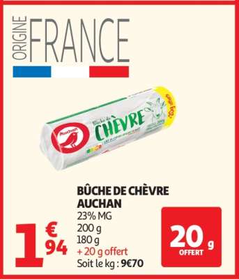 Bûche De Chèvre Auchan