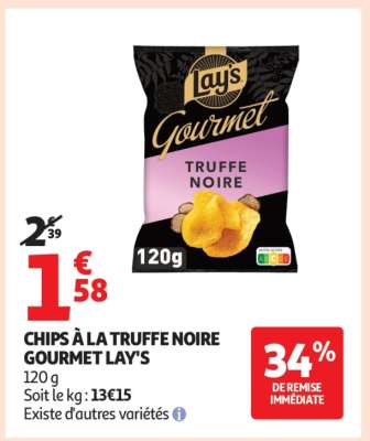 CHIPS À LA TRUFFE NOIRE GOURMET LAY'S