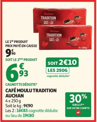 Café Moulu Tradition Auchan