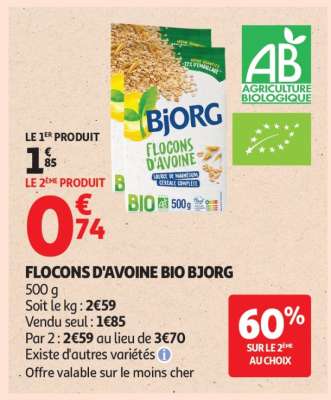 Flocons D'avoine Bio Bjorg