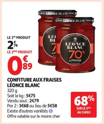 CONFITURE AUX FRAISES LÉONCE BLANC