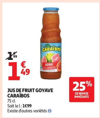 JUS DE FRUIT GOYAVE CARAÏBOS