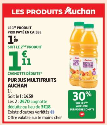 Pur Jus Multifruits Auchan