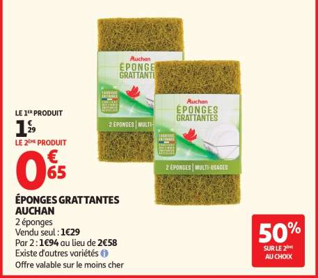 Eponges Grattantes Auchan
