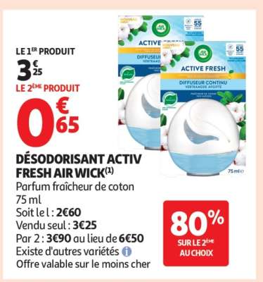 DÉSODORISANT ACTIV FRESH AIR WICK