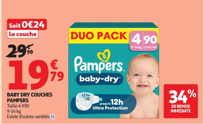 BABY DRY COUCHES PAMPERS