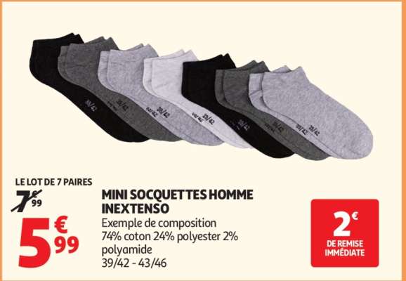 Mini Socquettes Homme Inextenso