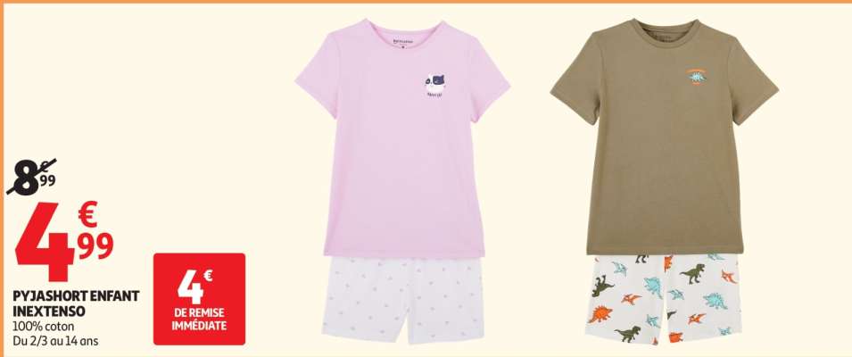 Pyjashort Enfant Inextenso