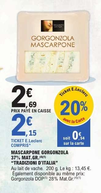 MASCARPONE GORGONZOLA 37% MAT.GR.