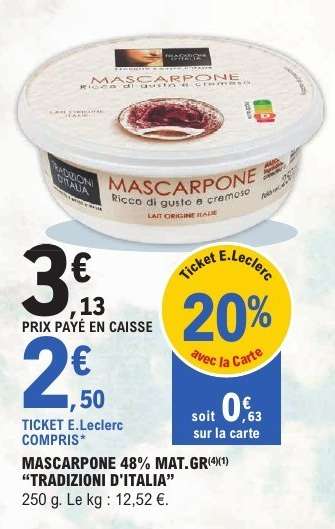 MASCARPONE 48% MAT.GR "TRADIZIONI D'ITALIA"