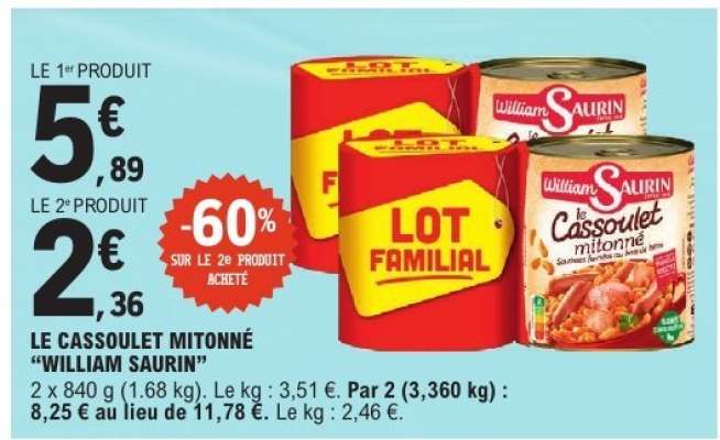 Le Cassoulet Mitonné William Saurin
