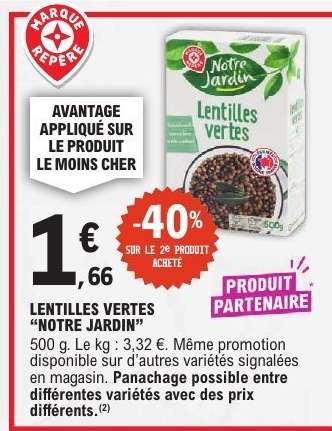 Lentilles vertes “Notre Jardin”