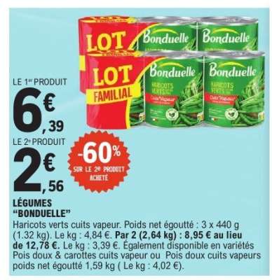 LÉGUMES "BONDUELLE"