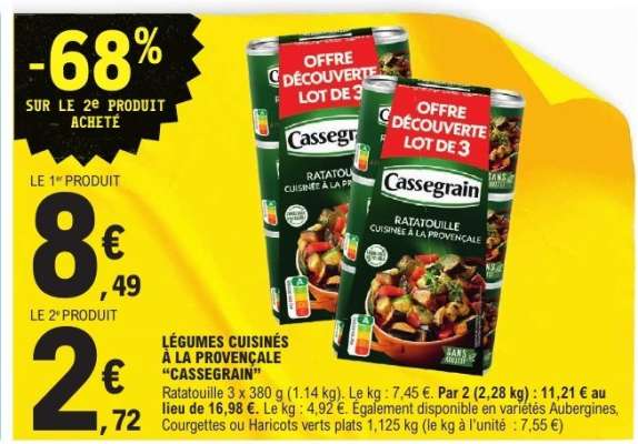 Légumes cuisinés à la provençale 'Cassegrain'