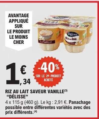 Riz au lait saveur vanille 'Délisse'