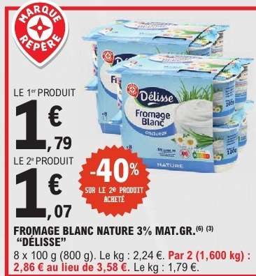 FROMAGE BLANC NATURE 3% MAT.GR. “DÉLISSE”