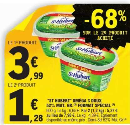 St Hubert Oméga 3 Doux 52% Mat. Gr. Format Spécial