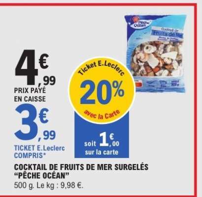 COCKTAIL DE FRUITS DE MER SURGELÉS “PÊCHE OCÉAN”