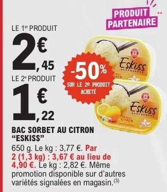 Bac Sorbet au Citron 'Eskiss'