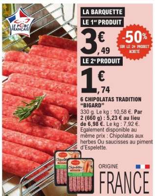 6 Chipolatas Tradition 'Bigard'