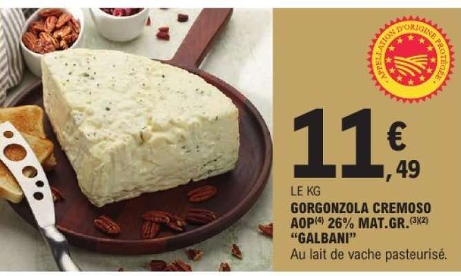 GORGONZOLA CREMOSO AOP 26% MAT.GR. "GALBANI"