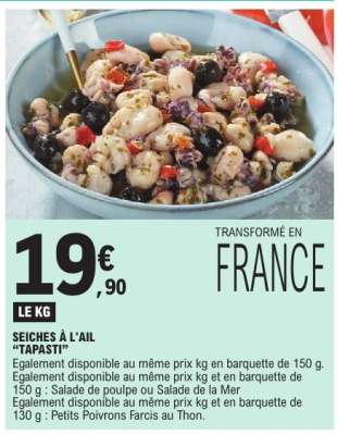 SEICHES À L'AIL 'TAPASTI'