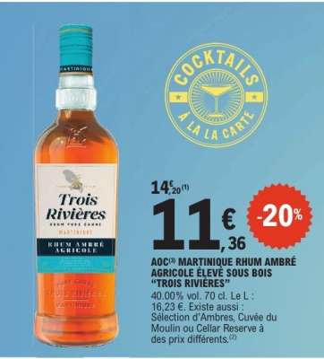 TROIS RIVIÈRES RHUM AMBRÉ AGRICOLE