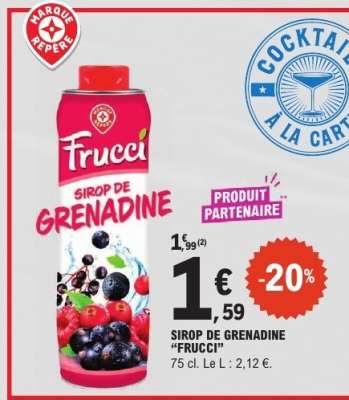 SIROP DE GRENADINE "FRUCCI"