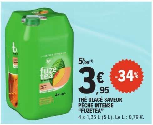 Thé Glacé Saveur Pêche Intense 'Fuzetea'